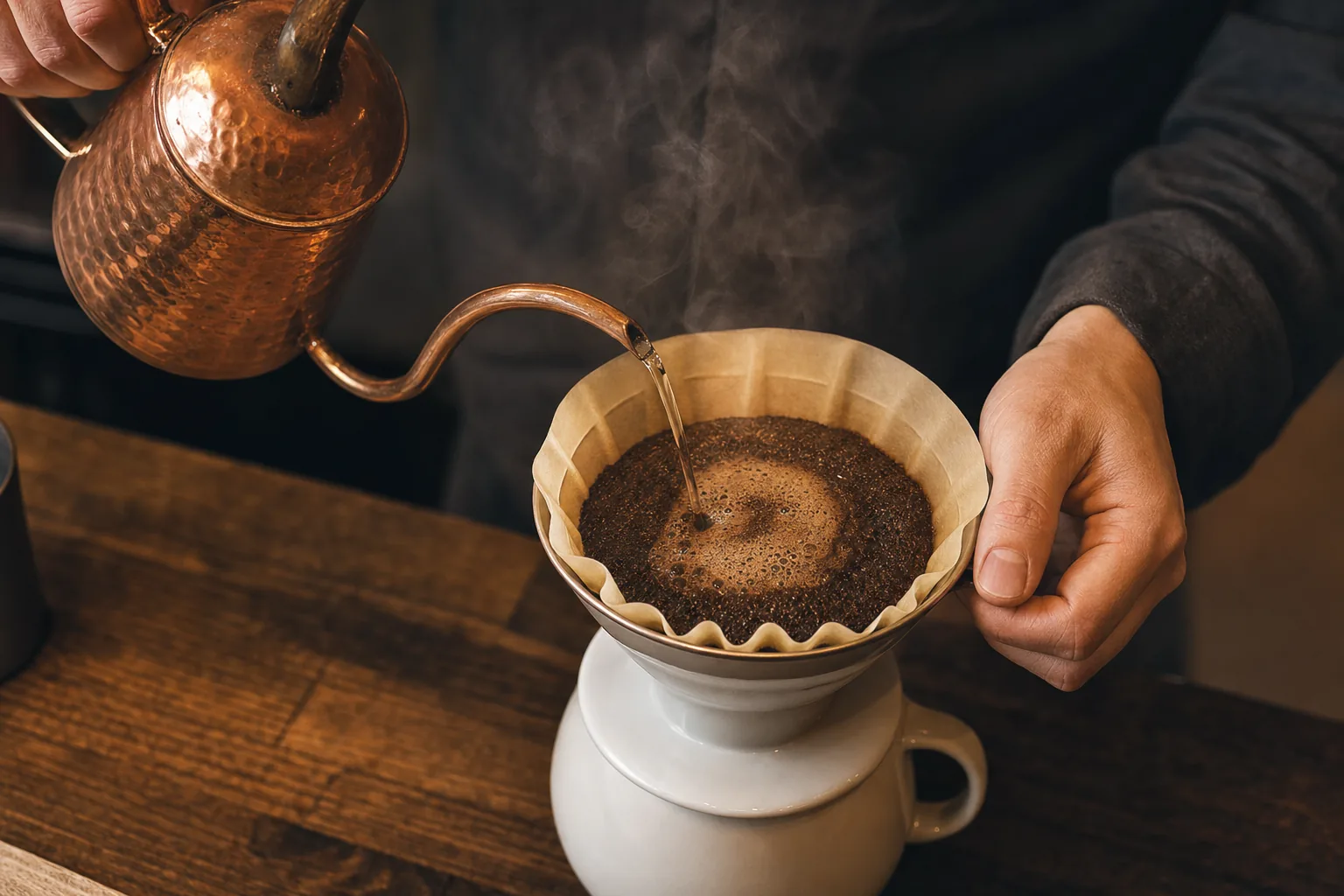 ハンドドリップで淹れるコーヒー